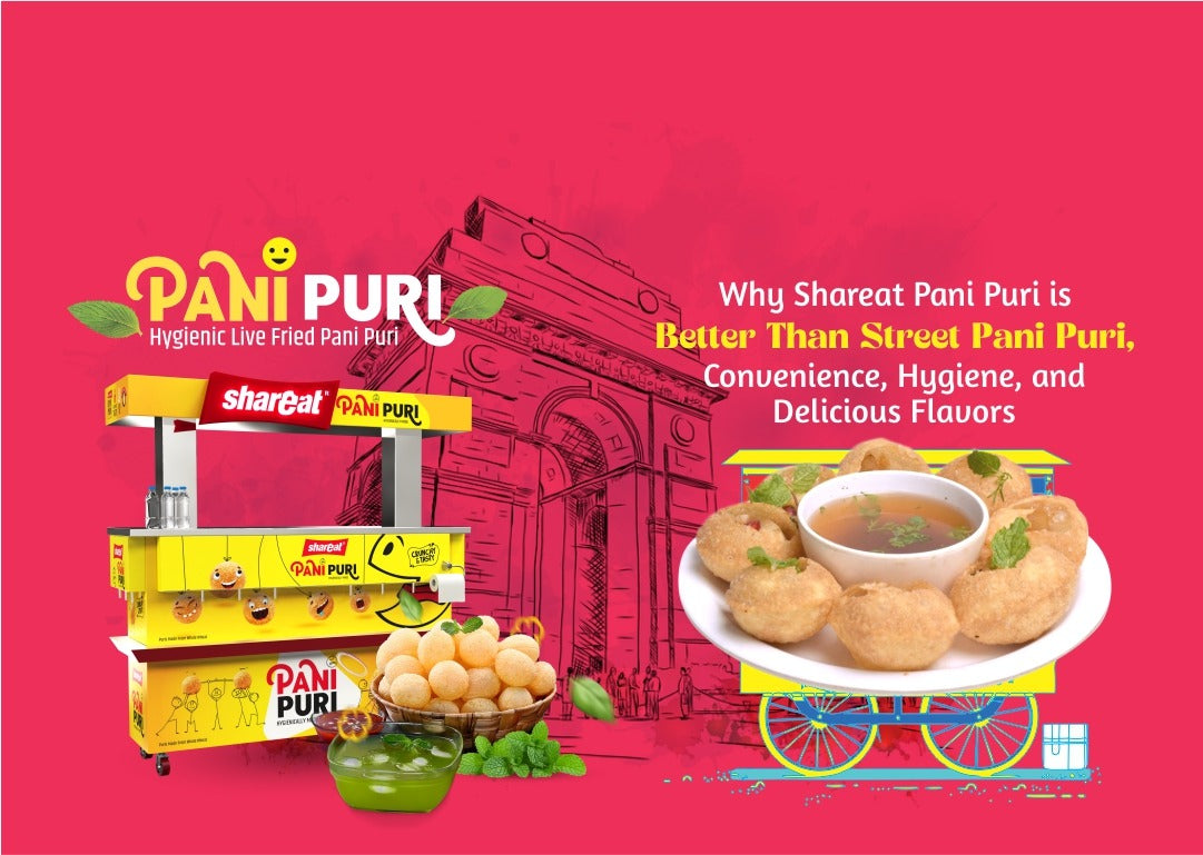 The Street Food Pani Puri Market in India